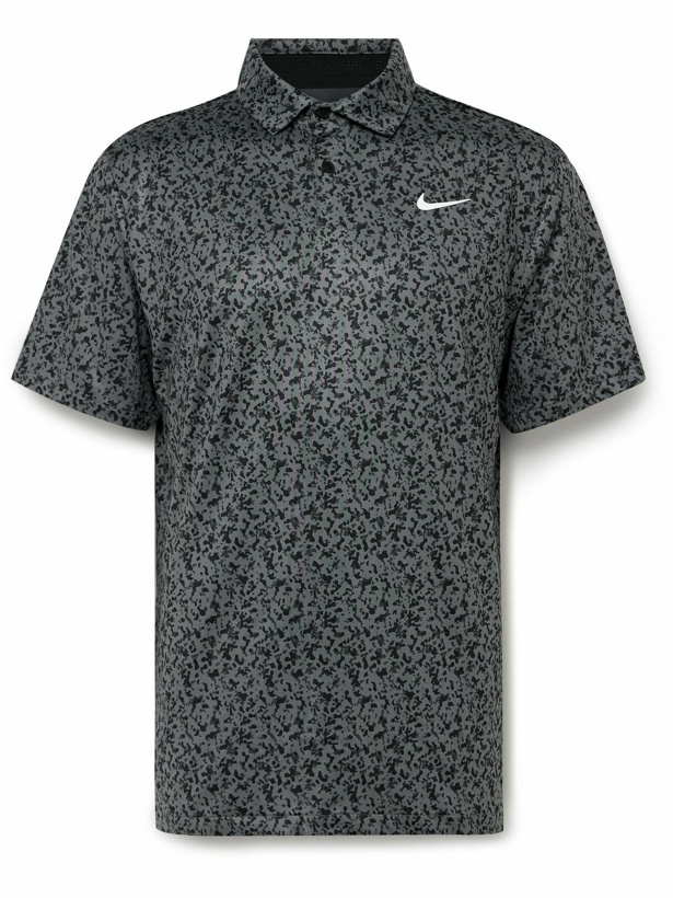 Photo: Nike Golf - Tour Camouflage-Print Dri-FIT Golf Polo Shirt - Gray