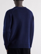 A.PRESSE - Paneled Wool Sweater - Blue