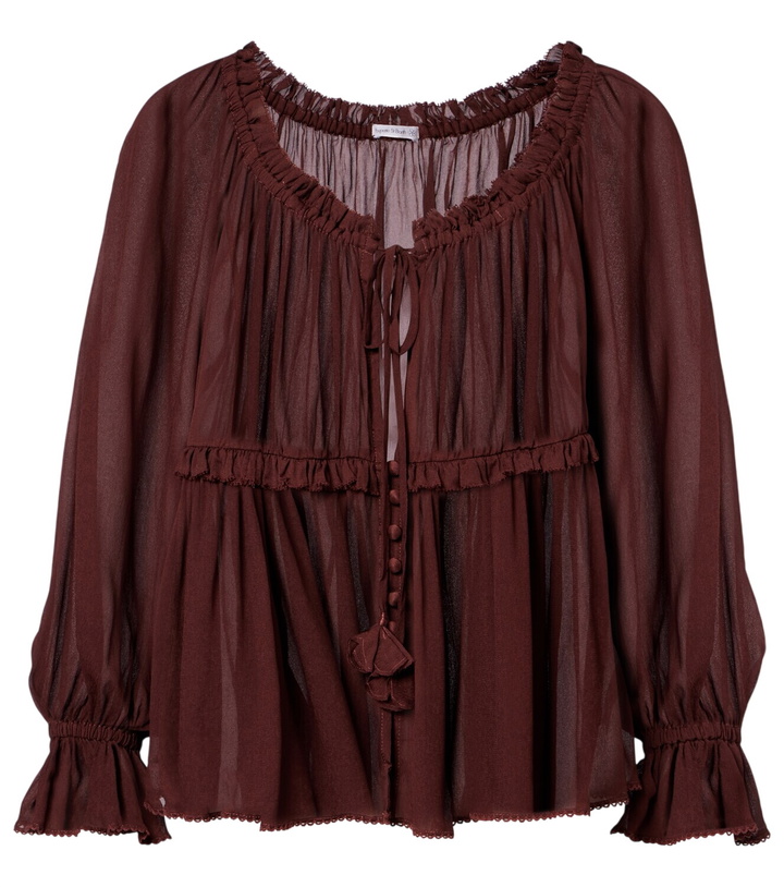 Photo: Poupette St Barth Moon ruffled blouse
