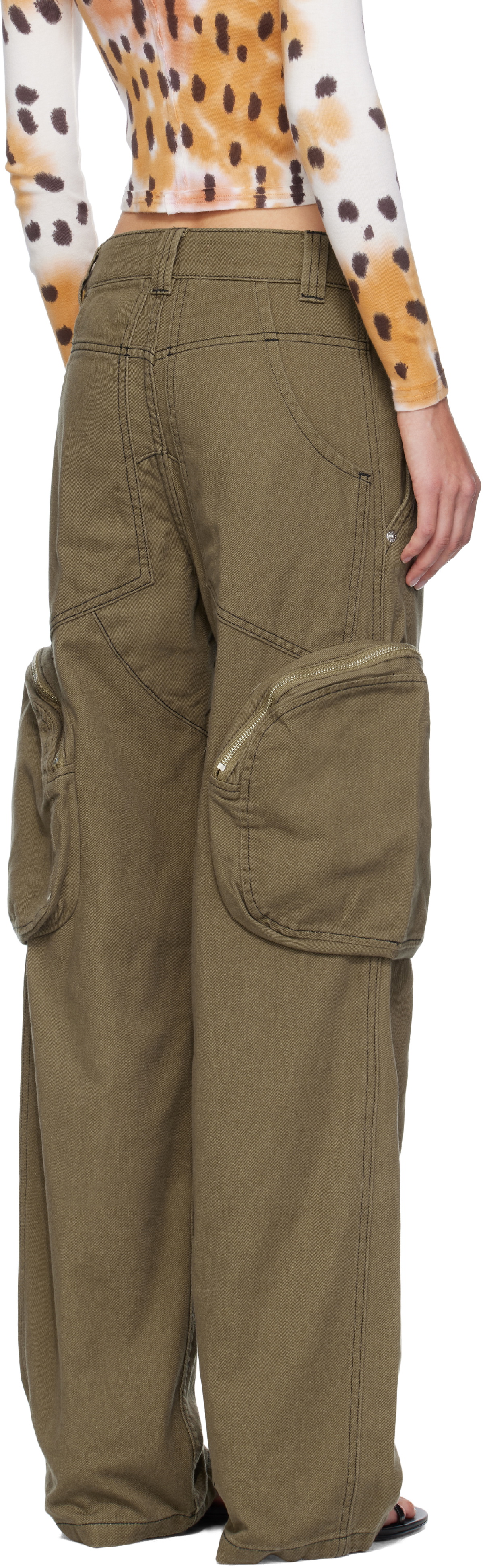 Eckhaus Latta Khaki Cargo Jeans