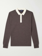 Drake's - Merino Wool-Jersey Polo Shirt - Brown