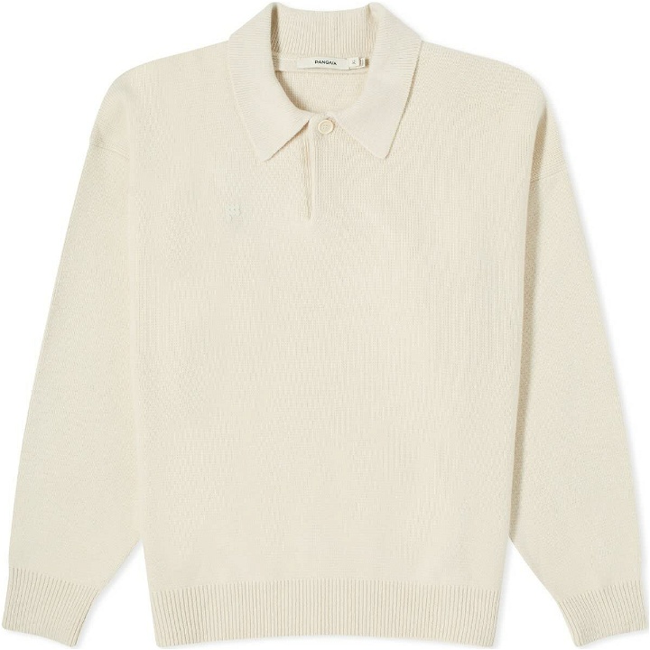 Photo: Pangaia Recycled Cashmere Polo Sweater in Ecru Ivory