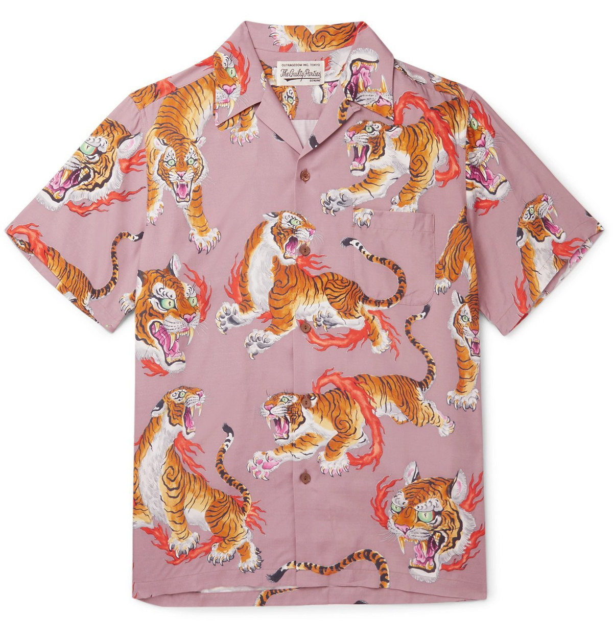 Wacko Maria - Tim Lehi Camp-Collar Printed Woven Shirt - Pink