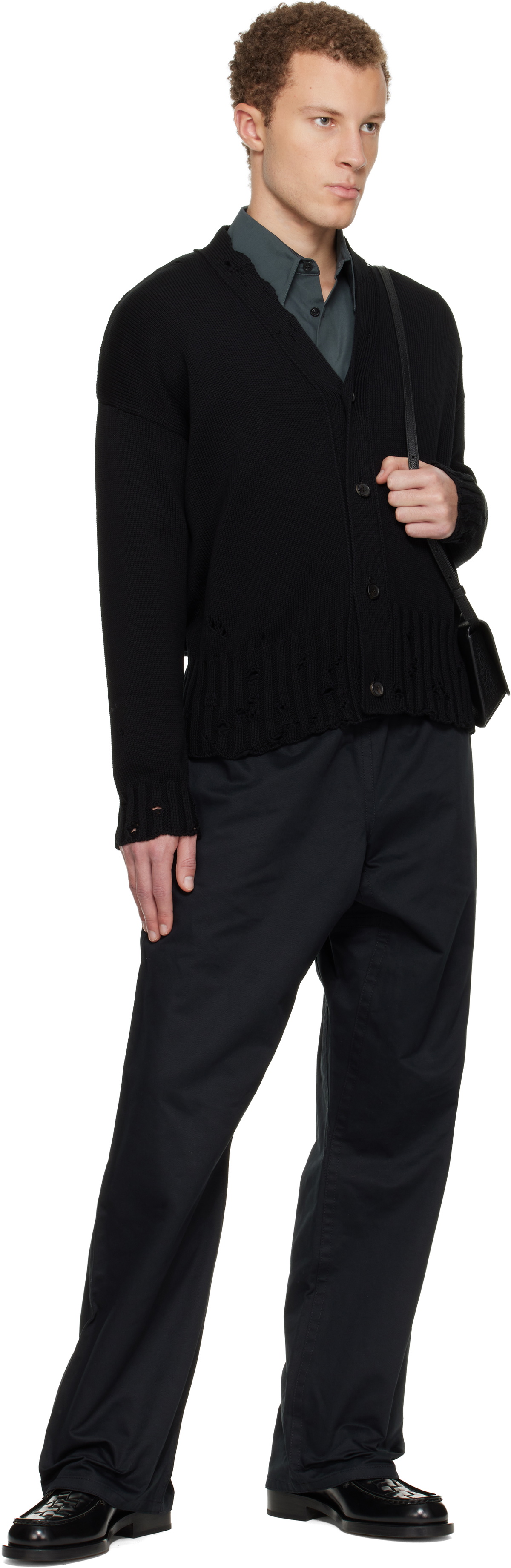 Marni Black 'Marni Mending' Embroidery Shoulder Bag