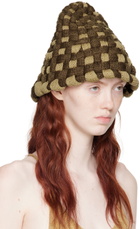 Isa Boulder Brown Woven Bucket Hat
