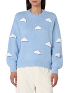 MC2 Saint Barth Brushed Knit Sweater With Clouds Details