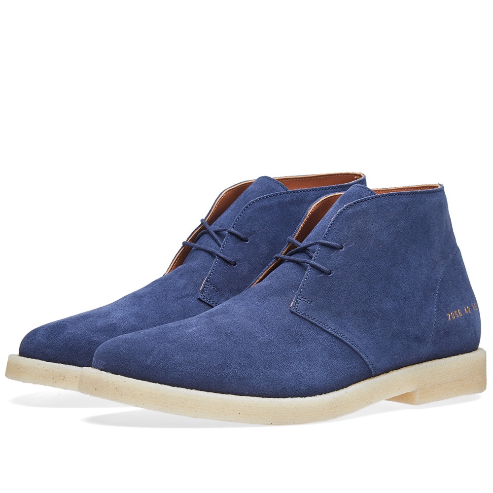 Photo: Common Projects Crepe Sole Chukka Suede Blue