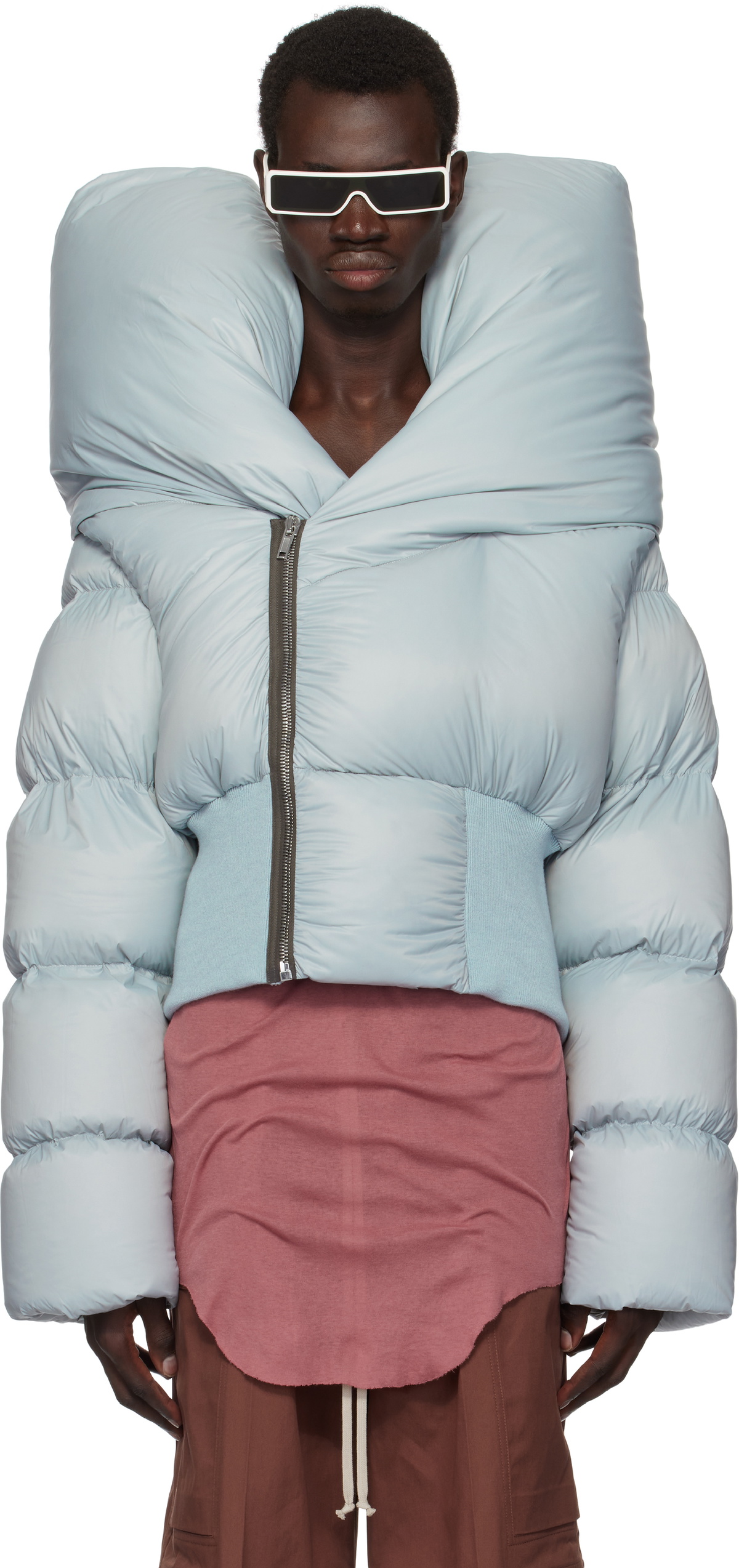 Rick Owens Blue Porterville Anubis Down Jacket Rick Owens