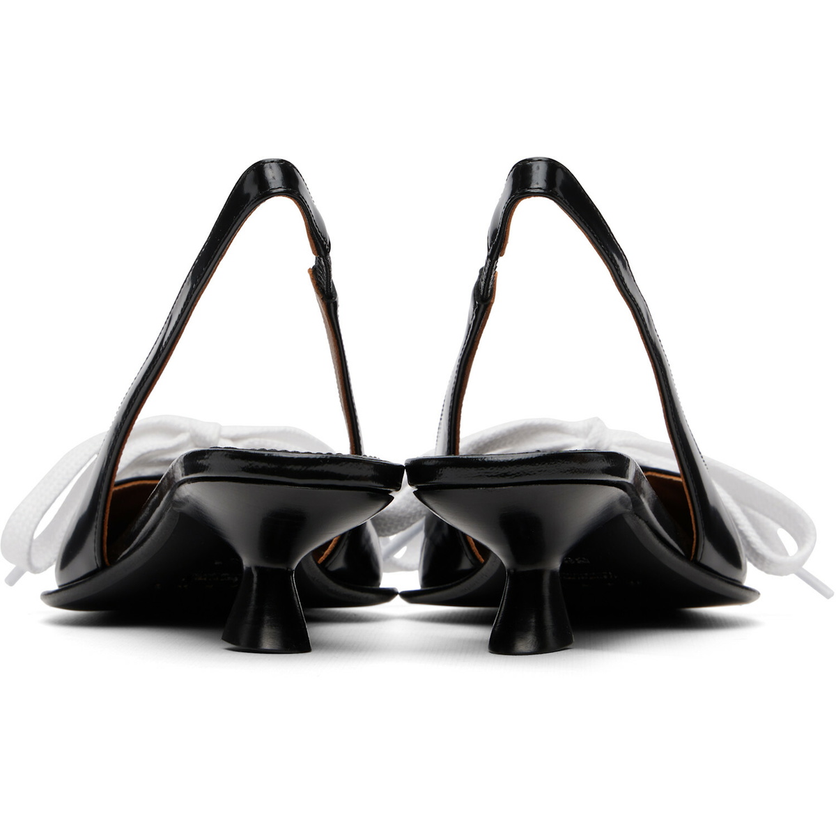 Marni Black Kat Slingback Kitten Heels