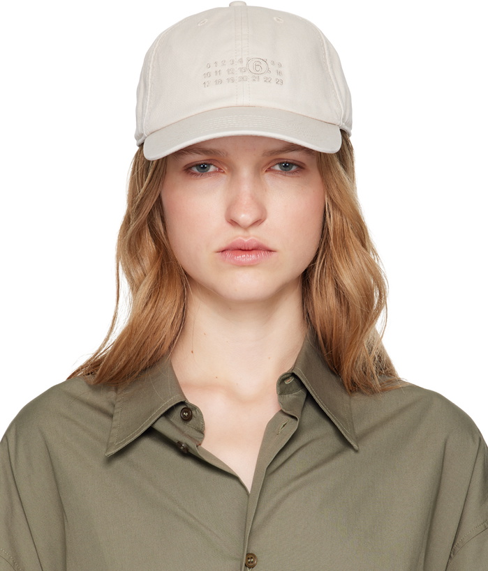 Photo: MM6 Maison Margiela Off-White Baseball Cap