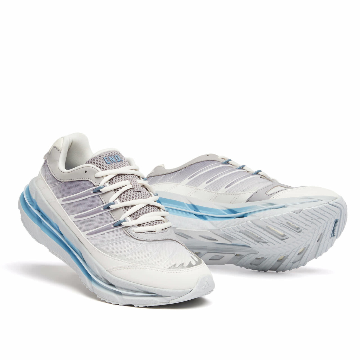 END. x adidas Harmony Sneaker in Light Granite/Cloud White &Halo Blue