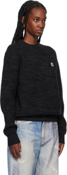 Études Black Regular Round Neck Sweater