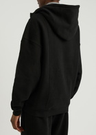 Saint Laurent Panelled Half-zip Hooded Cotton Sweatshirt Black