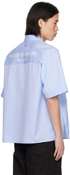 Wooyoungmi Blue Spread Collar Shirt