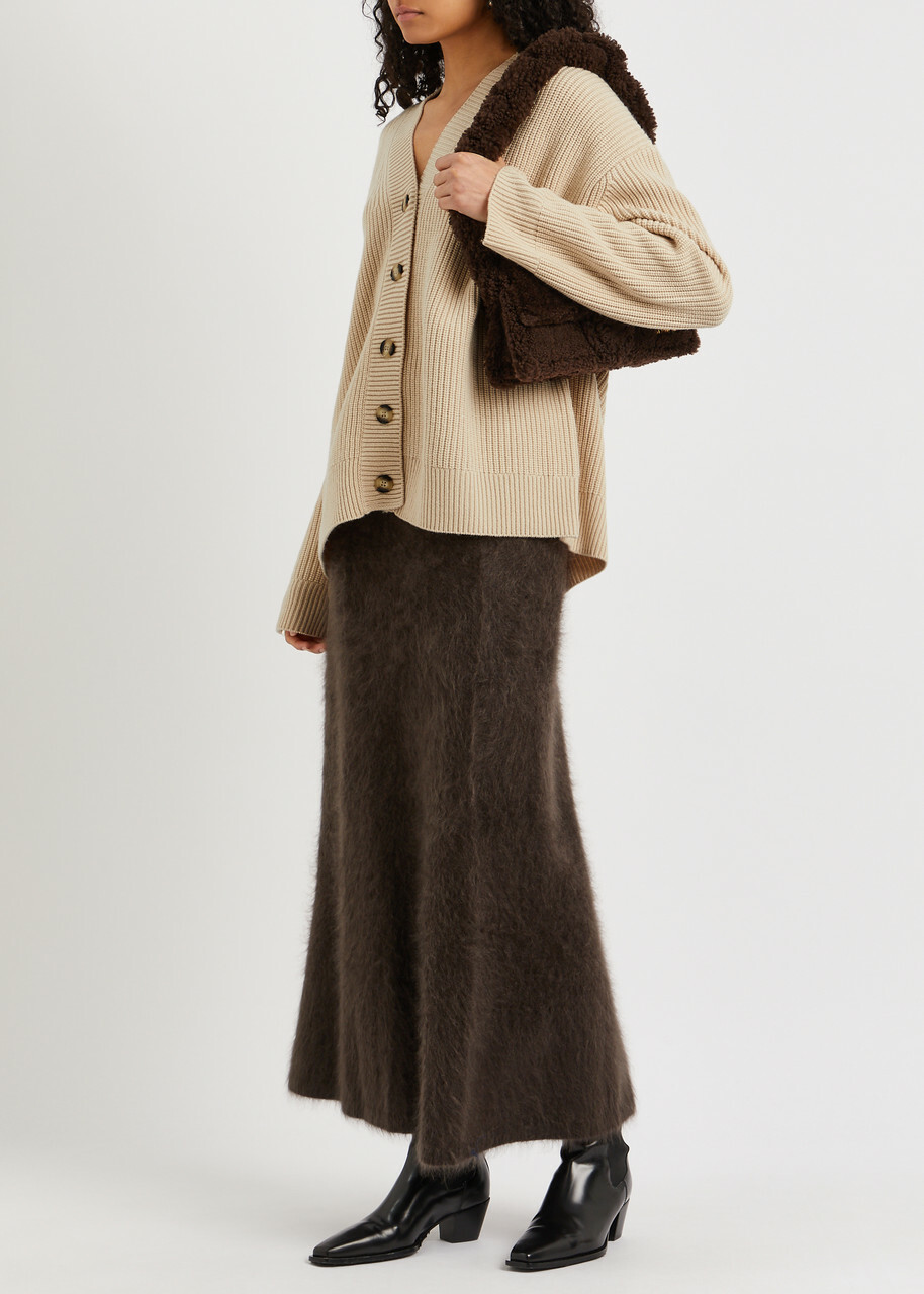Nanushka Laran Wool-blend Cardigan Cream