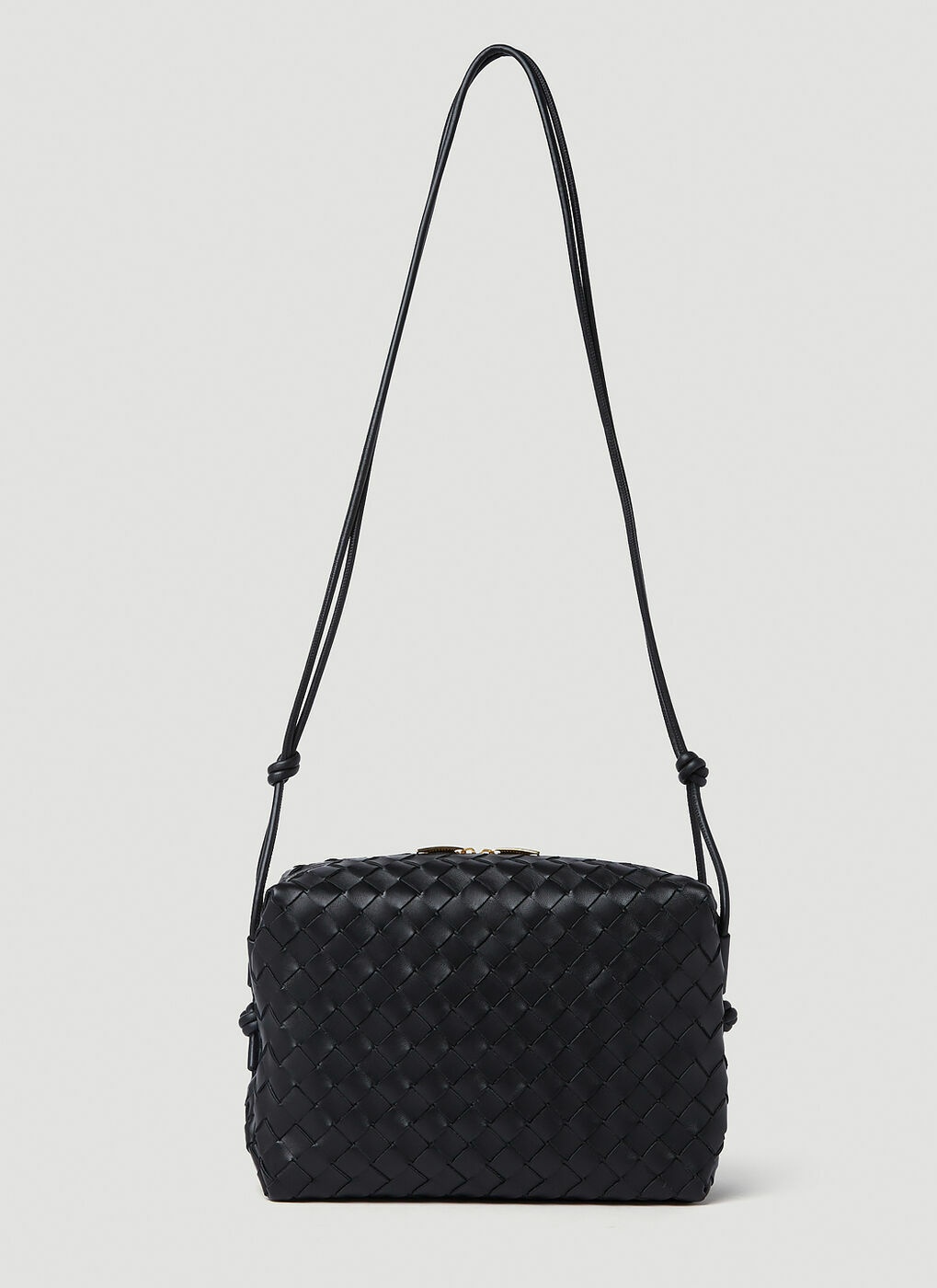 Loop Mini Shoulder Bag in Black Bottega Veneta