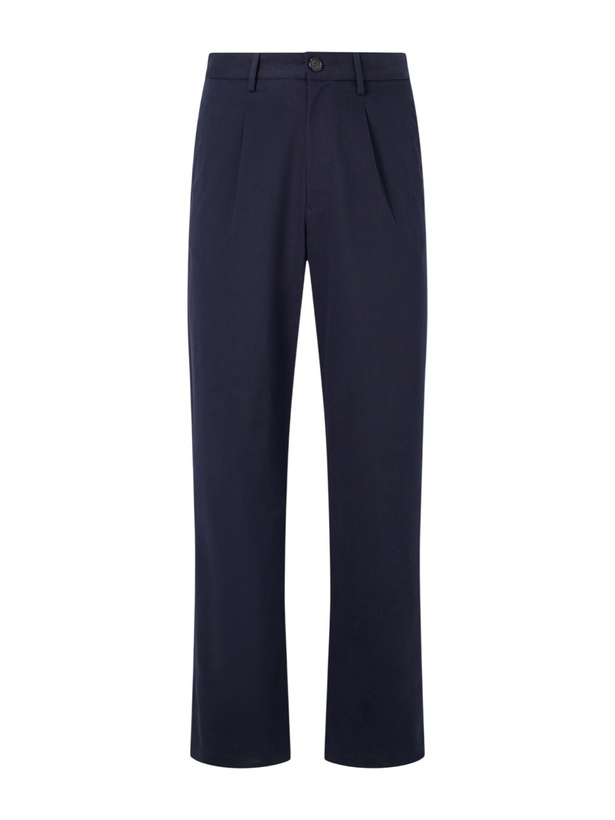 Photo: Noah - Straight-Leg Cotton-Twill Trousers - Blue