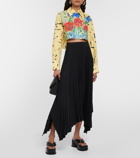 Christopher Kane Floral cropped cotton shirt