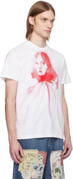 KidSuper White Halftone Girl Face T-shirt