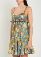 Rabanne Floral-print Chainmail and Jersey Mini Dress Multicoloured