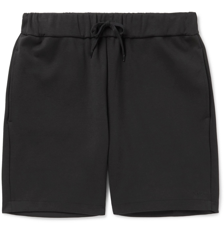Photo: A.P.C. - Francois Cotton-Jersey Drawstring Shorts - Black