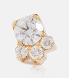 Sophie Bille Brahe - River Trois 18kt gold single earrings with diamonds