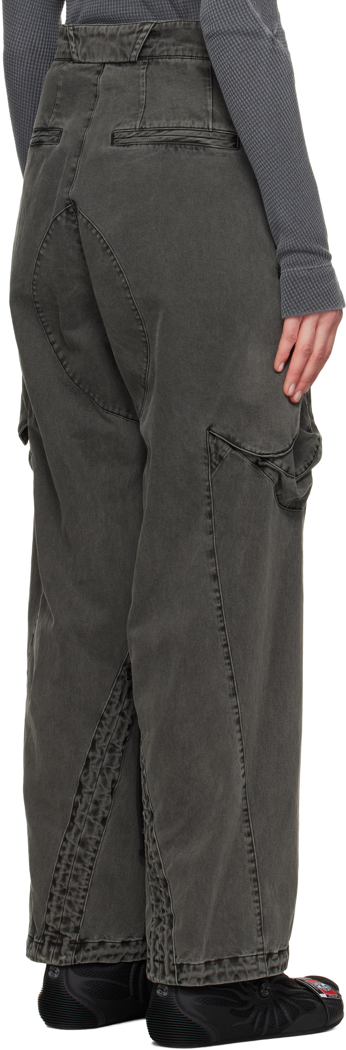 HYEIN SEO Gray Dyed Cargo Pants