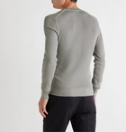 TOM FORD - Slim-Fit Knitted Silk-Blend Half-Placket Sweater - Gray