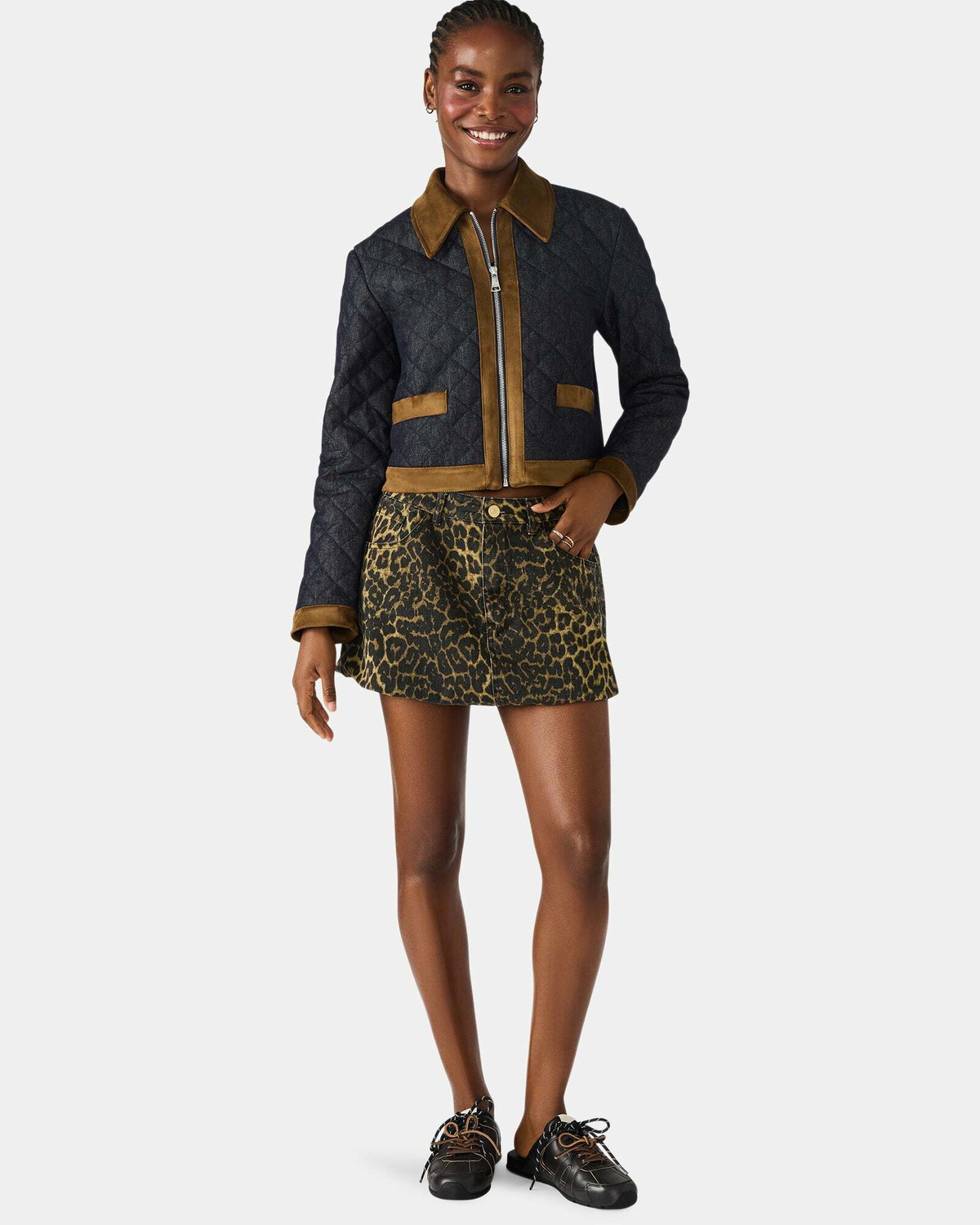Steve Madden Agathan Jacket in Dark Blue Denim