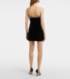 Roland Mouret Embellished velvet corset dress