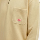 Armor-Lux Men's Half Zip Pocket Sweatshirt in Pale Olive