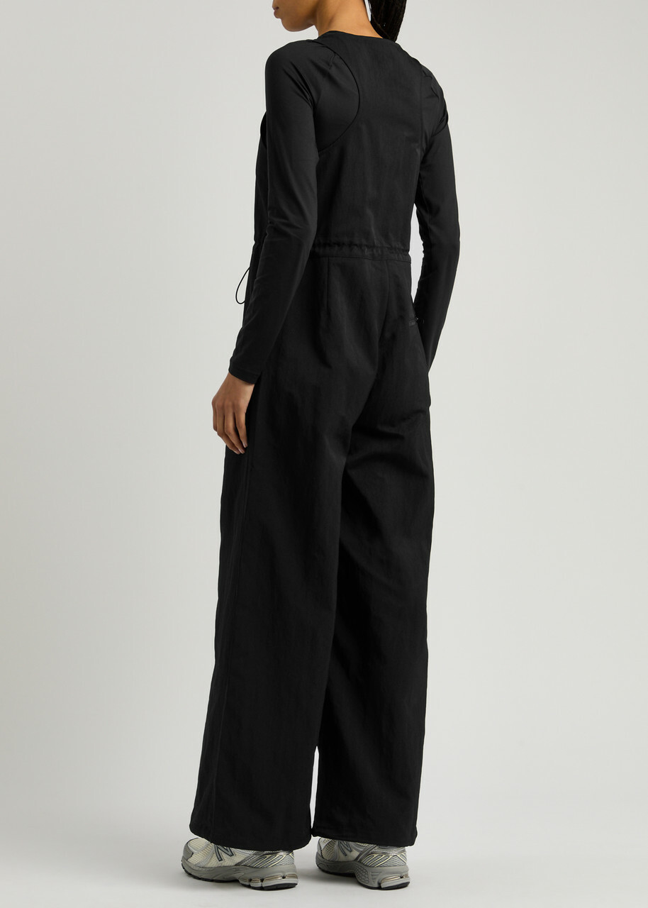 Represent Subway Wide-leg Nylon Jumpsuit Black