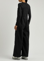 Represent Subway Wide-leg Nylon Jumpsuit Black