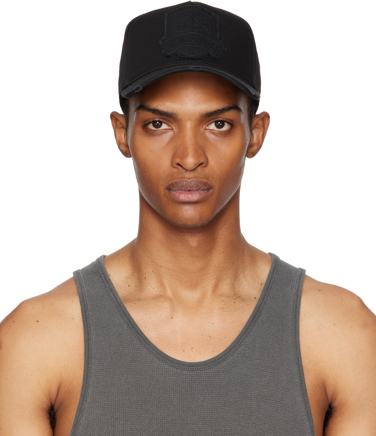 関税送料込み【D SQUARED2】Deep Black Baseball Cap Dsquared2 Black DSQ Cap Dsquared2