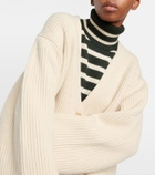 Toteme Oversized rib-knit wool cardigan