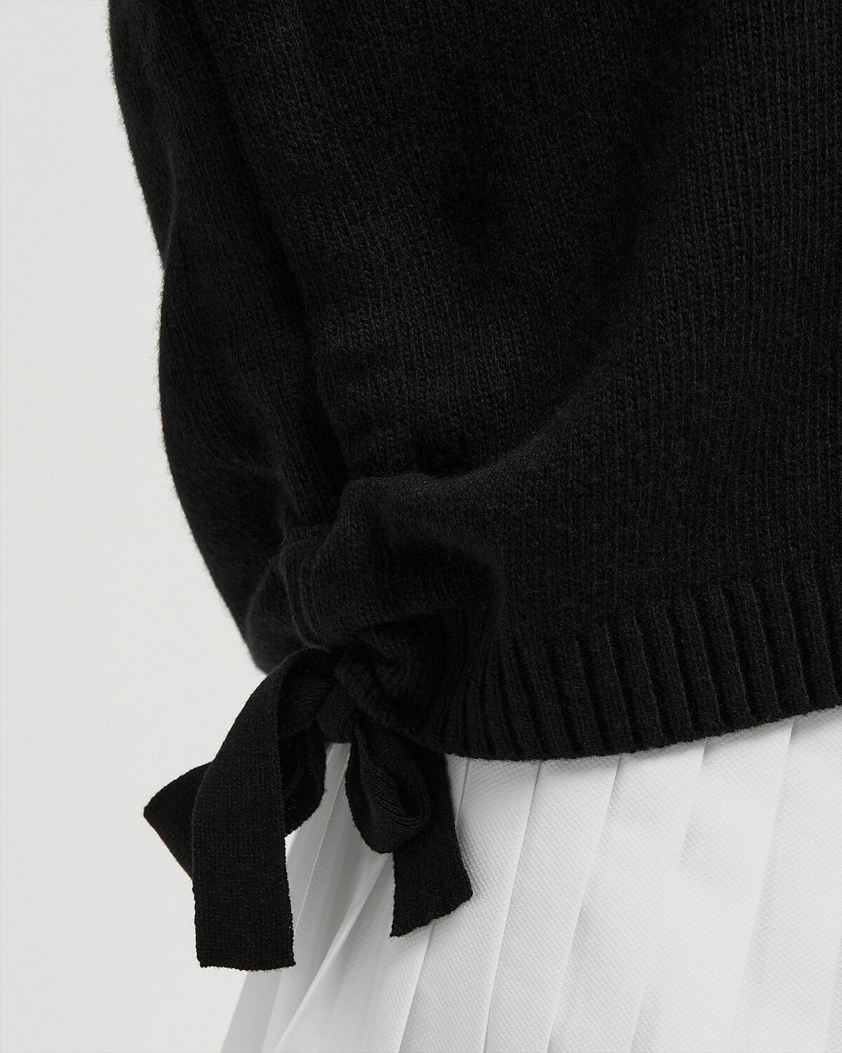 Ganni Future Wool Knit Crewneck Black Womens Pullover