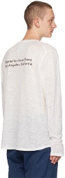 District Vision White Printed Long Sleeve T-Shirt
