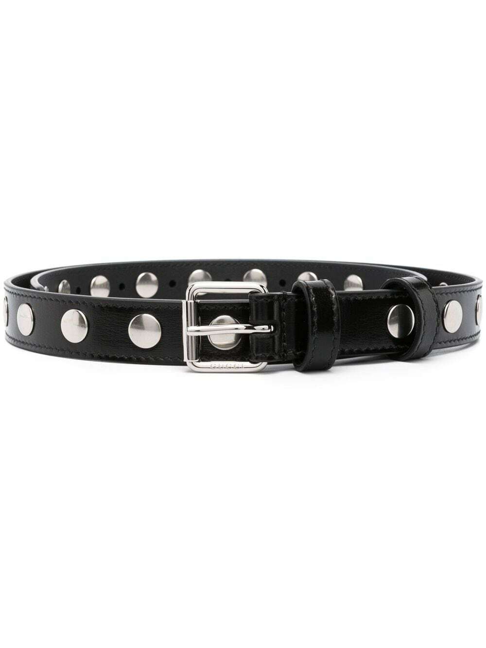 GUCCI - Leather Studded Belt Gucci