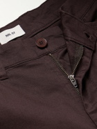 NN07 - Mylo 10021 Straight-Leg Organic Cotton-Blend Twill Trousers - Brown