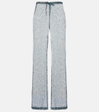 Dries Van Noten Printed sheer silk wide-leg pants