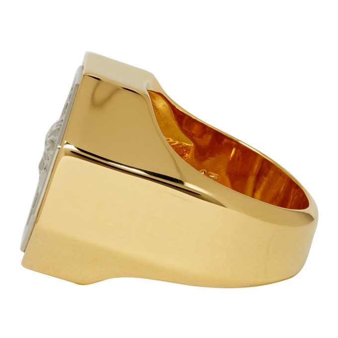 Versace Gold and Silver Medusa Ring Versace Versace Gold and Silver Medusa Ring Versace