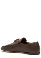 Valentino Vlogo Leather Loafers Brown