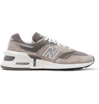 New Balance - M997 Suede, Leather and Mesh Sneakers - Gray