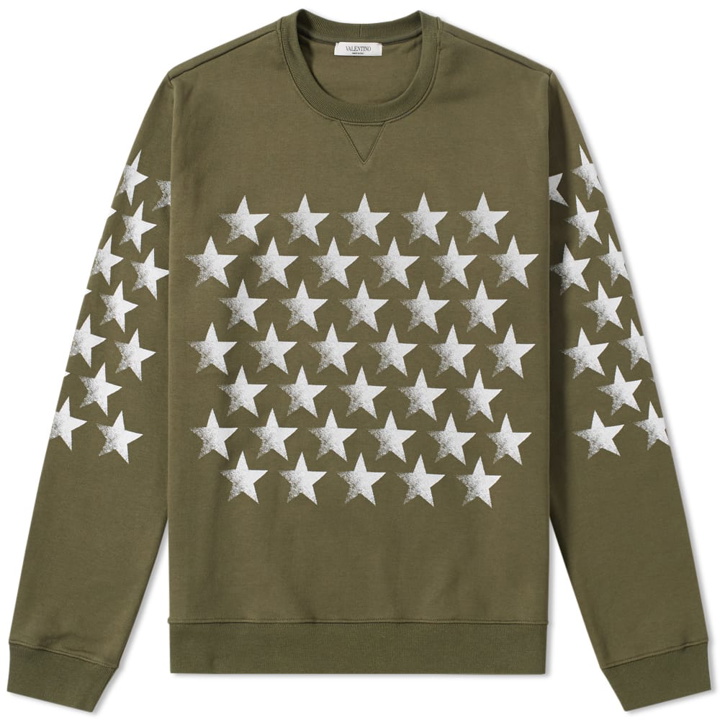 Photo: Valentino Camo Painted Stars Crew Sweat