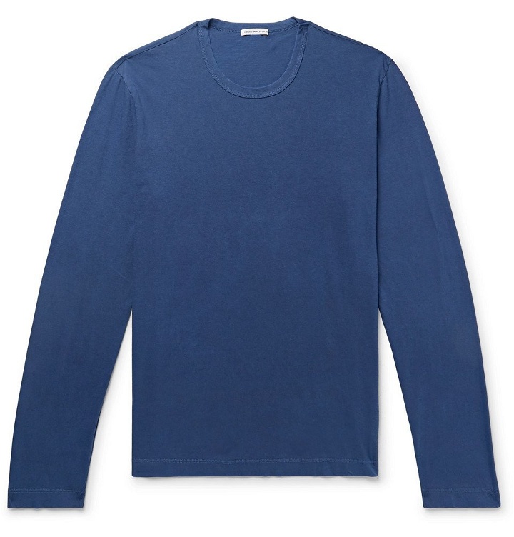Photo: James Perse - Combed Cotton Jersey T-Shirt - Cobalt blue