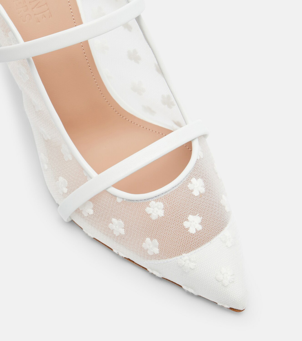 Malone Souliers Maureen 70 leather and mesh mules