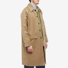 Uniform Bridge Men's Single Balmacaan Coat in Khaki Brown