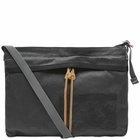 Acne Studios Men's Andemer Wax Cross Body Bag in Grey/Black