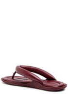 Gia Borghini Harper Leather Flip Flops Bordeaux