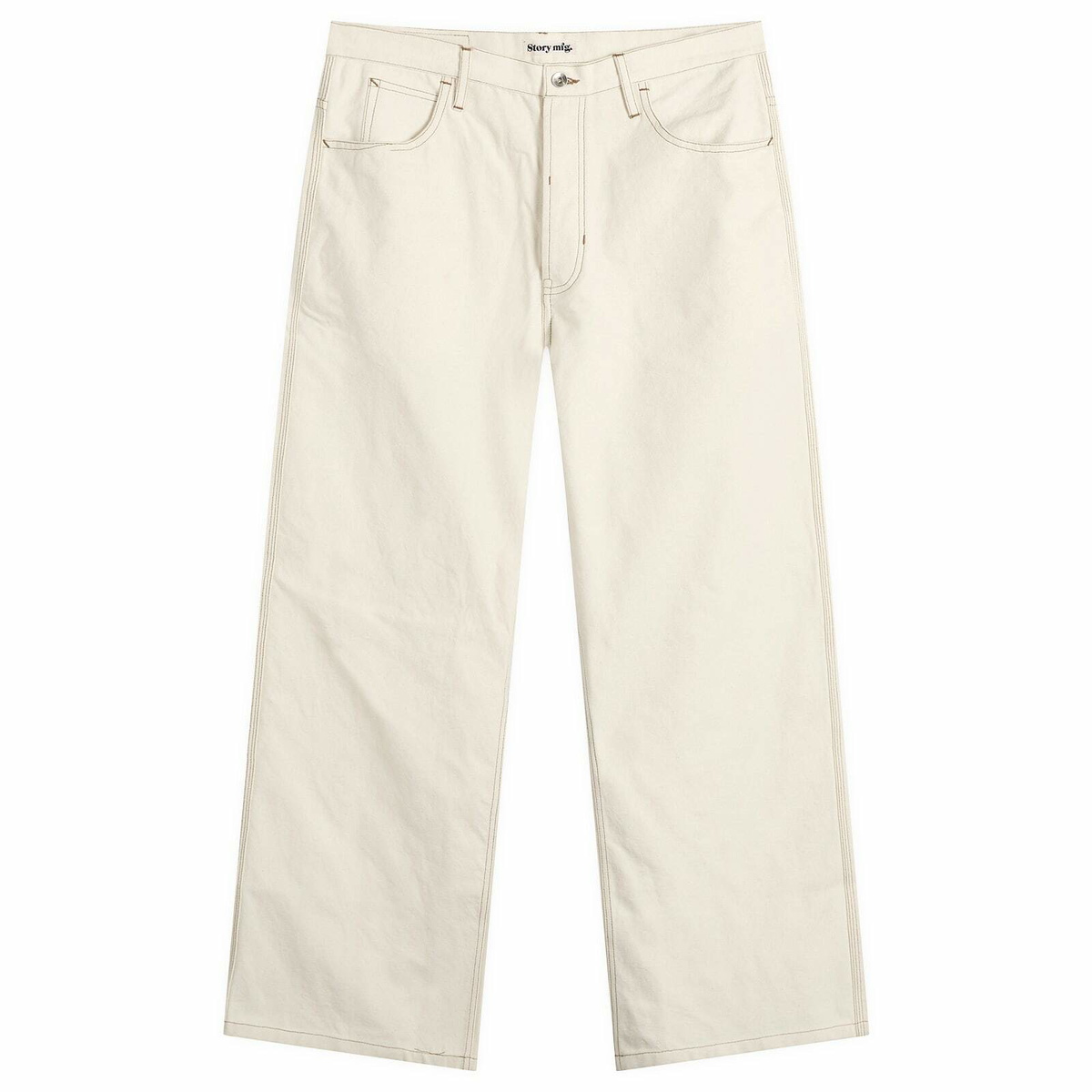 Story mfg. Men's Hand Applique Poetry Pants in Rainbow Patchwork